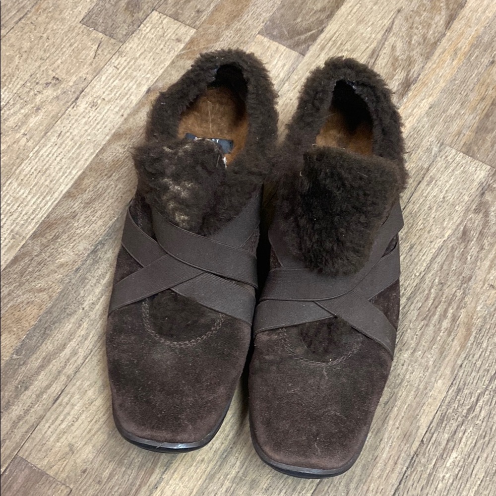 Stuart Weitzman Brown Shearling Winter Boots